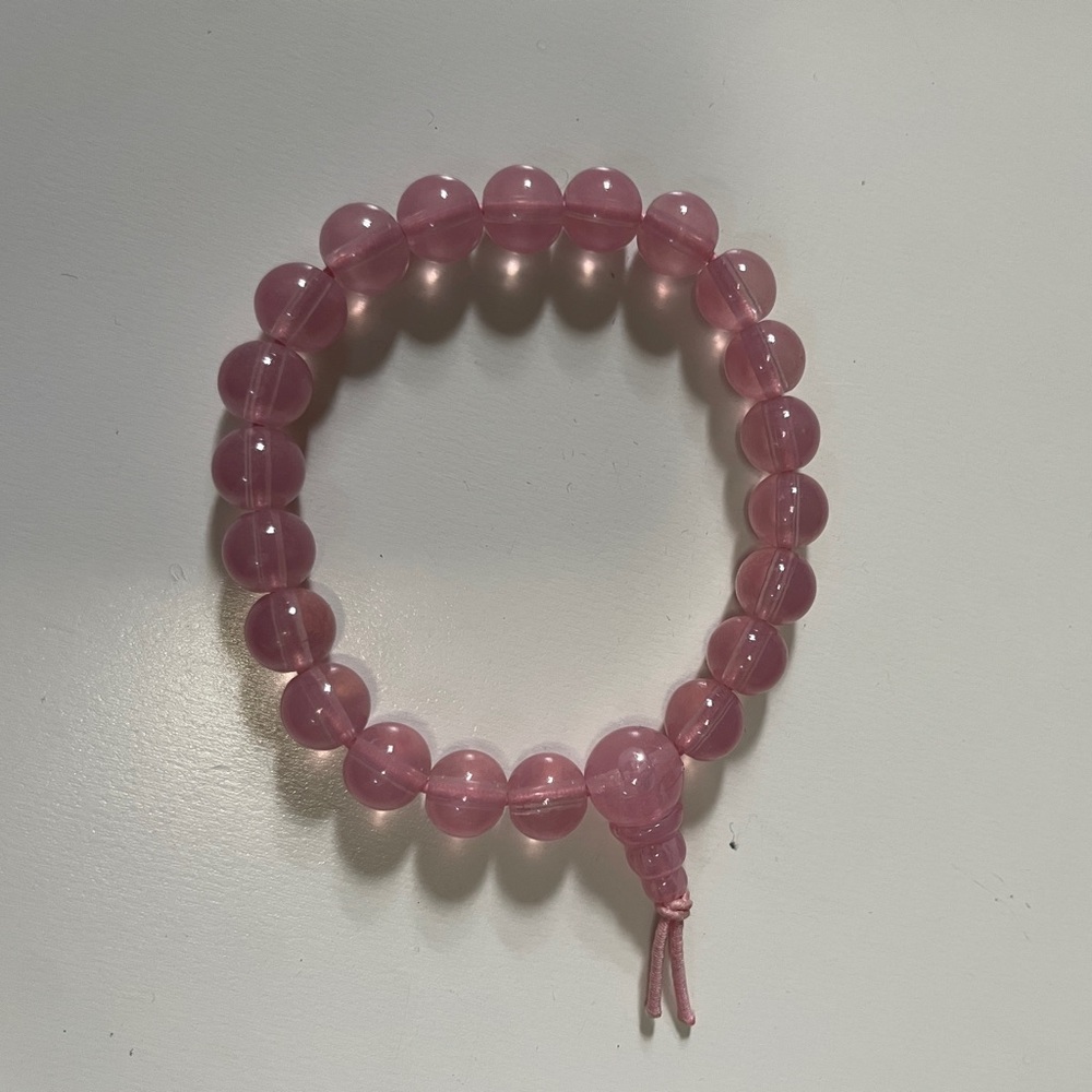 Light Pink Clear Beaded Bracelet